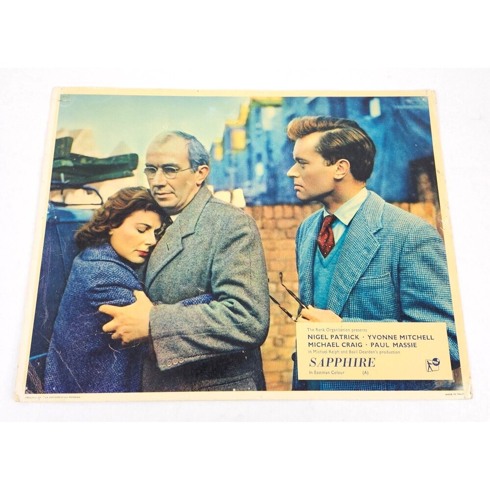 Sapphire 1959 Lobby Card Movie‎ Poster French Thriller Nigel Patrick British UK